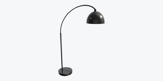 Black arc floor lamp